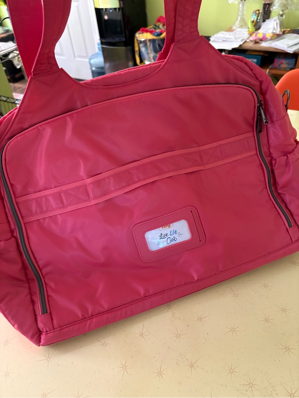 Lug Pontoon watermelon Quilted Tote Bag with crossbody strap - Picture 2 of 6